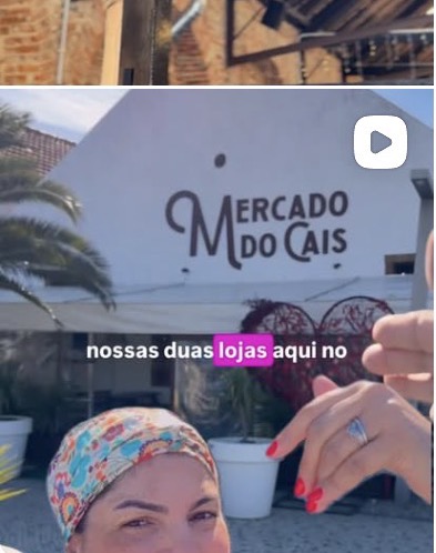 Placa da loja Doce Lima no Mercado do Cais